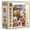 Wooden City WDCNB200-0023-M Puzzle da 200 Pezzi in Legno - Puppies in Paris