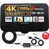 ANDOWL ANTENNA DIGITALE TERRESTRE TV AMPLIFICATA INTERNA PER DTT DVB-T/DVB-T2 PER TV 4K