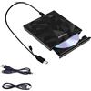 Antika Lettore CD DVD Esterno Tipo C USB 3.0 con Cavo Esteso di Alimentazione per Letto