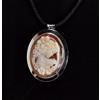 Delmaoro CIONDOLO ARGENTO 925 CAMMEO CORNEOLA VOLTO CIONDOLO SPILLA SCURO AGDV 0294