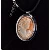 Delmaoro CIONDOLO ARGENTO 925 CAMMEO CORNEOLA VOLTO CIONDOLO SPILLA CHIARO AGDV 0295