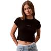Calvin Klein MONOLOGO Baby Rib Tee LV047AB802UB1008 Tees, Nero, XL