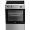 Beko FBE69100X Cucina a Libera Installazione 60x60 cm, Piano a Induzione 4 Zone, Forno Multifunzione 72 L Classe A, Inox, HidroClean