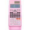 Altaudia Calcolatrice scientifica 417 funzioni, coperchio protettivo, pannello solare, batteria LR44, dimensioni standard, dimensioni 16,5 x 8 x 1,5 cm, schermo LCD 96 x 31 pixel, leggero (rosa)