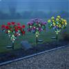 Lampada Commemorativa a Fiori Accensione Automatica Notturna per Cimitero,