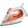 Braun Ferro stiro vapore 1900W Antiaderente TEXSTYLE 1 SI1009OR Orange e White