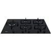 WHIRLPOOL GOA 9523/NB1 PIANO COTTURA IN VETRO 5 FUOCHI GHISA NERO