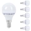 OPTONICA Lampadina LED Goccia E14 8,5Watt Resa 60Watt Risparmio Energetico 4500K Pezzi 6