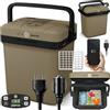peme Frigorifero Portatile Frigo Campeggio Auto 12v Elettrico 230 v Silenzioso per Camper Freezer USB Congelatori Portatili Congelatore Barca Viaggio Refrigeratore Escursione 22,9 L - Essential