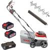 IKRA scarificatore arieggiatore senza cavo 3in1 IAVL 2-2040, cesto di raccolta 40 l, larghezza di lavoro 40 cm, incl. 2 batterie 20 V 4,0 Ah e caricatore rapido