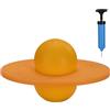 Relaxdays Pogo Ball per bambini, max 100 kg, equilibrio, giallo | Giocattolo da esterno, palla con base