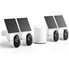 Reolink Kit 5MP Telecamera Wi-Fi Esterno Senza Fili con Pannello Solare | Visione Notturna a Colori, Rilevamento di Persone/Veicoli/Animali, Wi-Fi Dual-Band, 4 Argus 3 Pro+Home Hub Mini