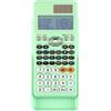 Altaudia Calcolatrice scientifica 417 funzioni, coperchio protettivo, pannello solare, batteria LR44, dimensioni standard, dimensioni 16,5 x 8 x 1,5 cm, schermo LCD 96 x 31 pixel, leggero (verde)