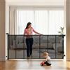 VEVOR Cancelletto Retrattile, Rete Estensibile max. 3050 mm di Larghezza, Altezza 980 mm, con Strisce in Fibra di Vetro Rinforzata, Cancelletto Retrattile in Rete per Cani, Animali Domestici, Nero