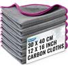 Ekedalen Panni Magic Microfibra Carbonio 6X 400GSM Asciugamani Senza Aloni Catturapolvere