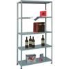 PROMETAL Scaffale Kit 5 Ripiani Aste Intere Prometal Grigio 40 x 100 cm 200 cm