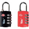 VIRO LUCCHETTO A COMBINAZIONE 424 TSA VIRO OTTONE ARCO CROMATO MM 28