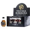 Vecchia Romagna 5 cl - Confezione da 20 bottigliette mignon - Vecchia Romagna Etichetta Nera - Idea Regalo per Feste - Vol. 38%