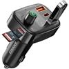 Essager CARICABATTERIE ESSAGER PER AUTO BLUETOOTH MICRO SD MP3 RADIO CARICABATTERIA USB
