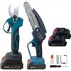 KIT FORBICE ELETTRICA CESOIA POTATURA + SEGA A BATTERIA 6" 2 BATTERIE TAGLIO