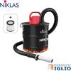 NIKLAS Bidone Aspiracenere Elettrico 1000W Niklas Nerone 18LT per Cenere Stufe e Camini