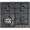 De'Longhi DE LONGHI ANF46PRO PIANO COTTURA DA INCASSO 60CM 4 FUOCHI A GAS ANTRACITE