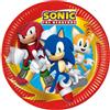 Rainbow 8 PIATTI CARTA SONIC 23 CM FESTA PARTY COMPLEANNO