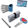 Securemme CILINDRO SAGOMATO EVO K1 3100C SECUREMME OTT.NICH.SATIN CHIAVI 5 MM 90 45+45