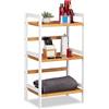 relaxdays Scaffale da Bagno, Mobiletto per Cosmetici, Asciugamani, Accessori, in