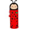 Legami Kawaii Astuccio Scuola 2 in 1 in Morbido Silicone Ladybug Portapenne da Tavolo