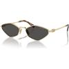 Miu Miu 56ZS - 56 ZVN5S0 - Occhiali da Sole - Oro Pallido/Grigio Scuro