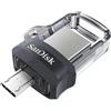 SanDisk Unità flash USB 3.0 Ultra Dual Drive m3.0 da 256 GB con connettori micro