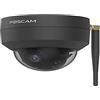 Foscam D4Z-B - Telecamera IP Wi-FI per esterni, motorizzata, 4 MP, zoom ottico x4, rilevamento del movimento intelligente, 1 unità (confezione da 1), colore: Nero