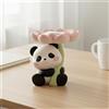 Statuetta Panda con Vassoio a Fiore Multifunzionale per Camera da Letto