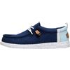 Hey Dude scarpe da uomo Wally Summer Linen leggere fresche estiva in tessuto blu