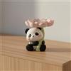 Statuetta Panda con Vassoio a Fiore Stile Cartone Animato per Camera da Letto