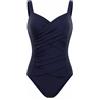 Admas Costume da Bagno Intero Donna ADMAS Modellante Drappeggiato Blu Taglie Grandi C