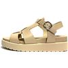 NERO GIARDINI SCARPE DONNA SHOES SANDALI CON ZEPPA MEDIA E617050D CIPRIA PELLE