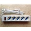 Euroblu Ciabatta Multipresa 5 Posti Shuko 10/16A 250V Max 2500W Cavo Da 1,5 Metri