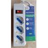 Euroblu Ciabatta Multipresa 3 Posti Shuko 10/16A 250V Max 2500W Cavo Da 1,5 Metri