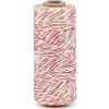 La cordeline Spago Rosso e Bianco 50 m Corda Bicolore per imballaggi, Giardinagg