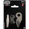 FELCO 6/3-1 Set di ricambi con lama/strumento/molla, argento (accessori per forb