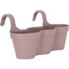 ARTEVASI Vaso Triplo Capri Balcone 54 cm Tortora