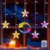 GlobaLink Finestra Luci Natale 36 LED 5 * 9CM Stelle Tenda Luminosa