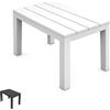 Palucart Panca da Giardino, Esterno in Plastica BIANCO 60x38,5x45 Effetto Legno TIMO146F