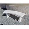 Mondo artistica Panchina Da Esterno, Panca Curva Da Giardino, In Cemento Marmo Antigelo L 148 CM
