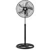 MAKA Ventilatore a Piantana Turbo 75W Acciaio Base Tonda Altezza Regolabile