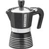 PEDRINI Macchinetta Caffettiera Caffè Infinity Rock Nera 2 Tazze