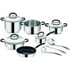 Lagostina Pratica Set di Pentole Induzione, in Acciaio Inox 18/10, 13 Pezzi, ...