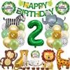 Does not apply Palloncino Compleanno Animali 2 Anni - 41 Pezzi Decorazione Giungla Safari - 24